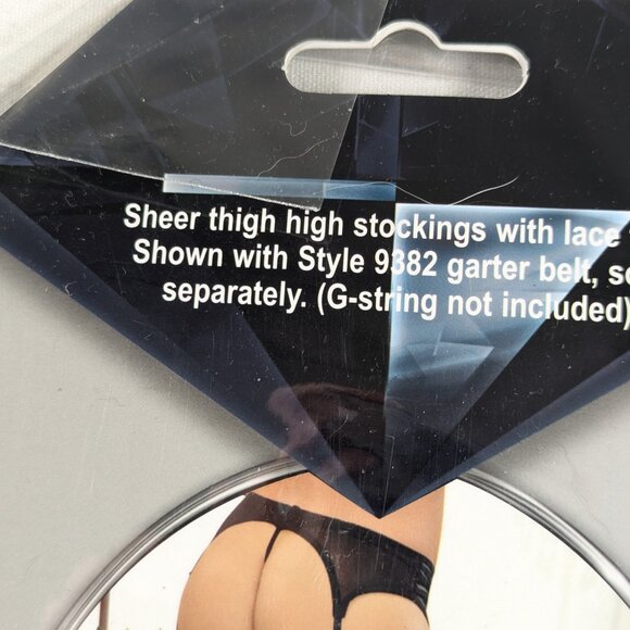 NWT Dreamgirl 100% nylon stockings sheer thigh high with lace top, Dream Girl - Picture 5 of 7